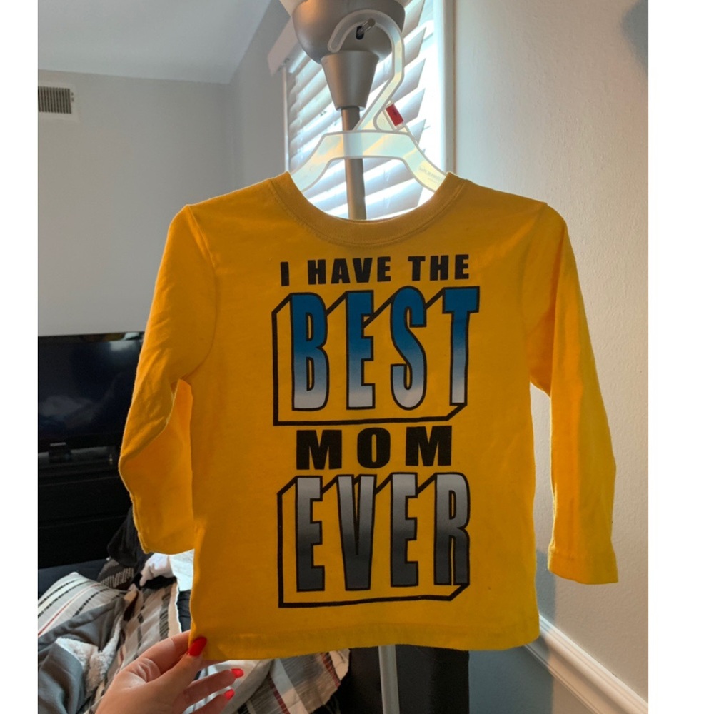 Yellow graphic long sleeve tee